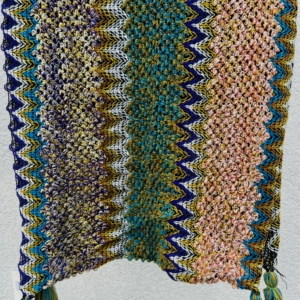 Echarpe Châle à Pompons *CUZCA* CC / +4 Couleurs - vert/safran