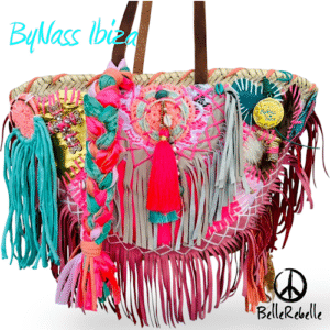 Panier *IBIZA PLAYA* By Nass Ibiza / Corail - Turquoise